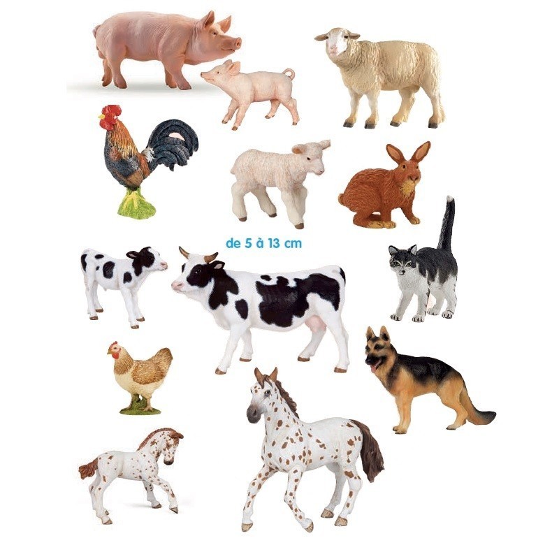 Pegasus PG7052 – Kit Maquette 1/72 – 64 Animaux De La Ferme – Plastique Marron – Diorama, Train, École