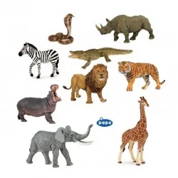 9 figurines animaux sauvages
