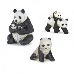 Lot de 3 figurines panda