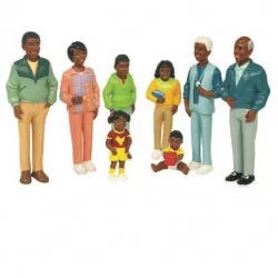 Figurines famille africaine