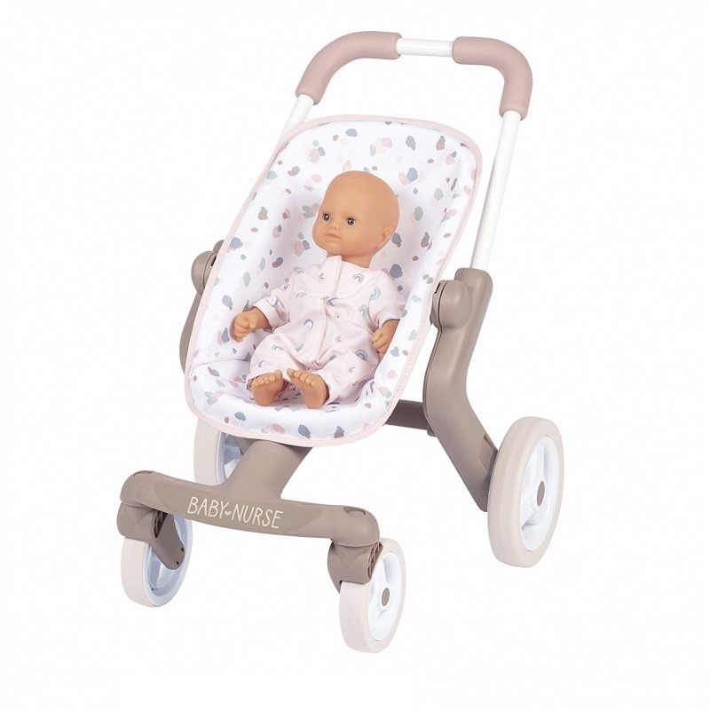 Poussette Poupée Bayer Chic Roma - Mini Buggy Beige - Pliable - 50x29x57 Cm - 1,4 Kg - Poupées Jusqu'à 52 Cm