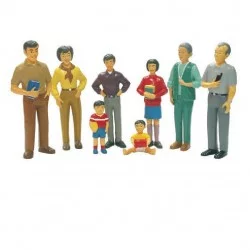 Figurines famille asiatique
