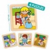 Lot de 4 puzzles (6 pièces)