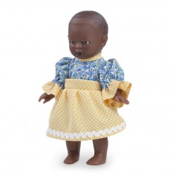 Poupée dur 18cm fille afriq.