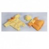 Lot de 2 vêtements poupée 28cm jaune