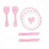 Lot d'assiettes et de couverts