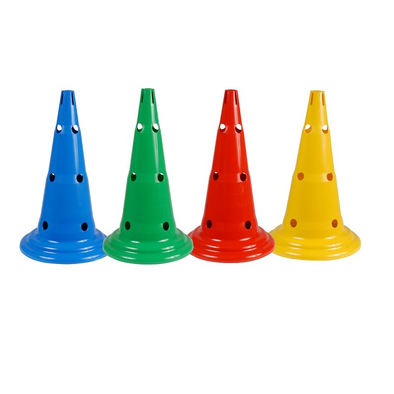 Lot de 4 balises 50 cm - 4 balises multi sports résistantes et souples
