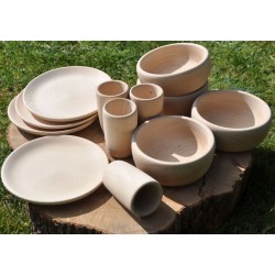 Service de cuisine en bois