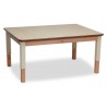 Table rectangulaire pour 6 réglable en hauteur (32 à 53 cm)