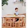 Table rectangulaire pour 6 réglable en hauteur (32 à 53 cm)