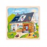 Puzzle 3 niveaux: nous construisons une maison