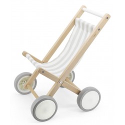 Poussette en bois pour poupée