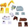 Lot de 8 animaux magnétiques 3D