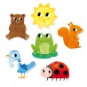 6 Puzzles Animaux 2 pièces