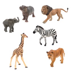 Lot de 6 animaux de la savane