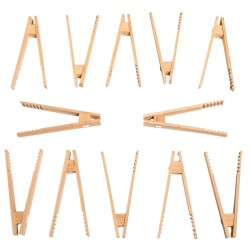 Lot de 12 pinces en bois
